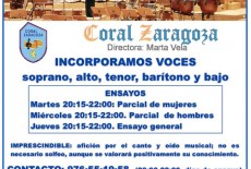 Coral Zaragoza CAI selecciona Nuevas Voces